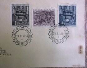 Stará obálka se známkami 24.2.1951 - 2