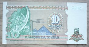 Bankovka, Zair, 10 nouveaux makuta, ročník 1993 - 2