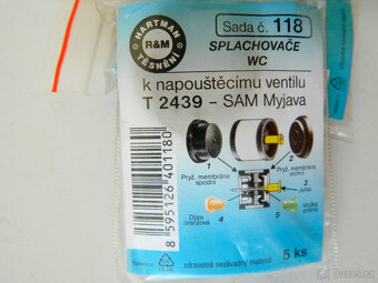 4 sady těsnění k napouštěcímu ventilu T 2439 na WC - 2