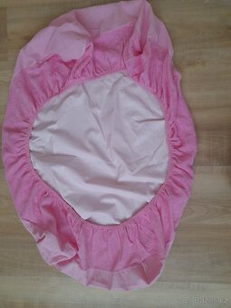 Prodám krásné růžové froté prostěradlo do postýlky TOP stav - 2