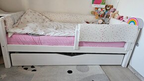 Postel zn. Benlemi 180x90 bílá, s matrací a  šuplíkem - 2