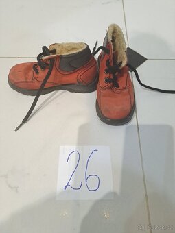 Dětské zimní kožené botičky vel. 26 zn. ESSI - 2