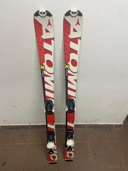 Dětské lyže Atomic 120cm hůlky nastavitelné do 100cm - 2