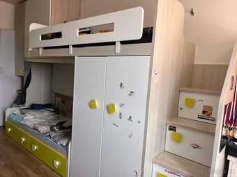 Dětská patrová postel 2x 190x80 s úložnými prostory - 2