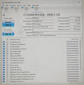SSD disk Crucial P3 Plus 2TB, M.2 NVMe, PCIe 4.0 - 2