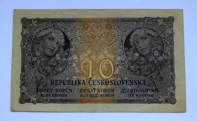 Vzácná 10 Kč 1919, tzv. „muchovka“, z 1. edice čs. státovek - 2