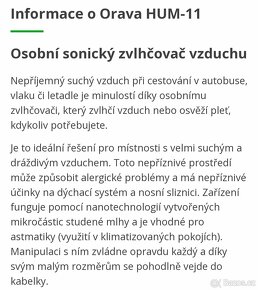 Osobní sonický zvlhčovač vzduchu - 2