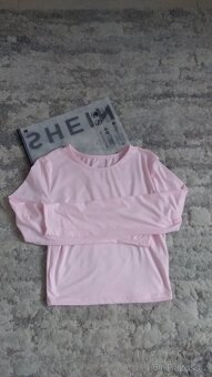 Růžové tričko s dlouhým rukávem vel.S Shein nové - 2