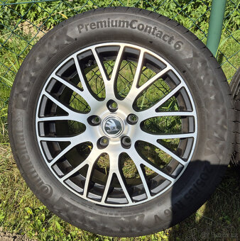 Al disky 5x112 Škoda + letní pneu 205/55/R16 - 2