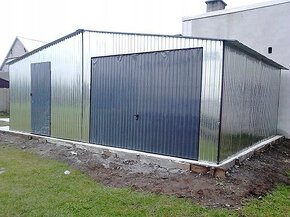 Plechová garáž 7 x 5 m + boční dveře - 2