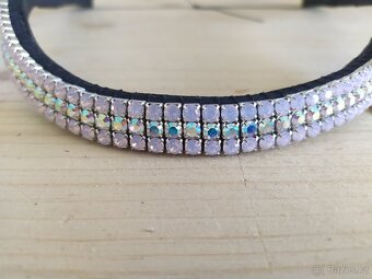 Kožená čelenka pro koně, vel. Full – Preciosa kamínky - 2