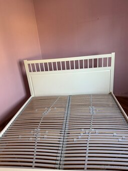 Manželská bílá postel 180x200 - 2