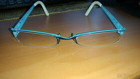 Dámské brýle, úzké, hranaté, modro bílá barva - 2