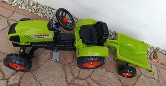 šlapací traktůrek Claas 410 arion s přívěsem - 2