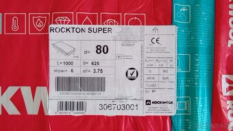 Zvuková a tepelná izolace Rockwool Rockton Super 80 mm desky - 2