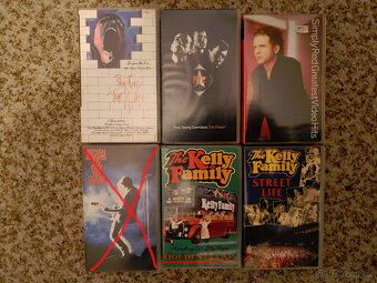 250 Kč/kus - VHS videokazety originál HUDOBNÉ - 2