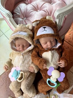 Realistická Reborm miminka dvojčátka - 2