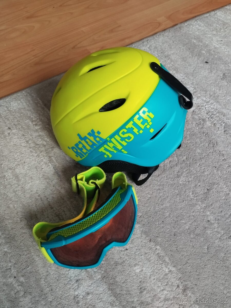 Dětska lyžařská helma relax Twister + brýle - 3