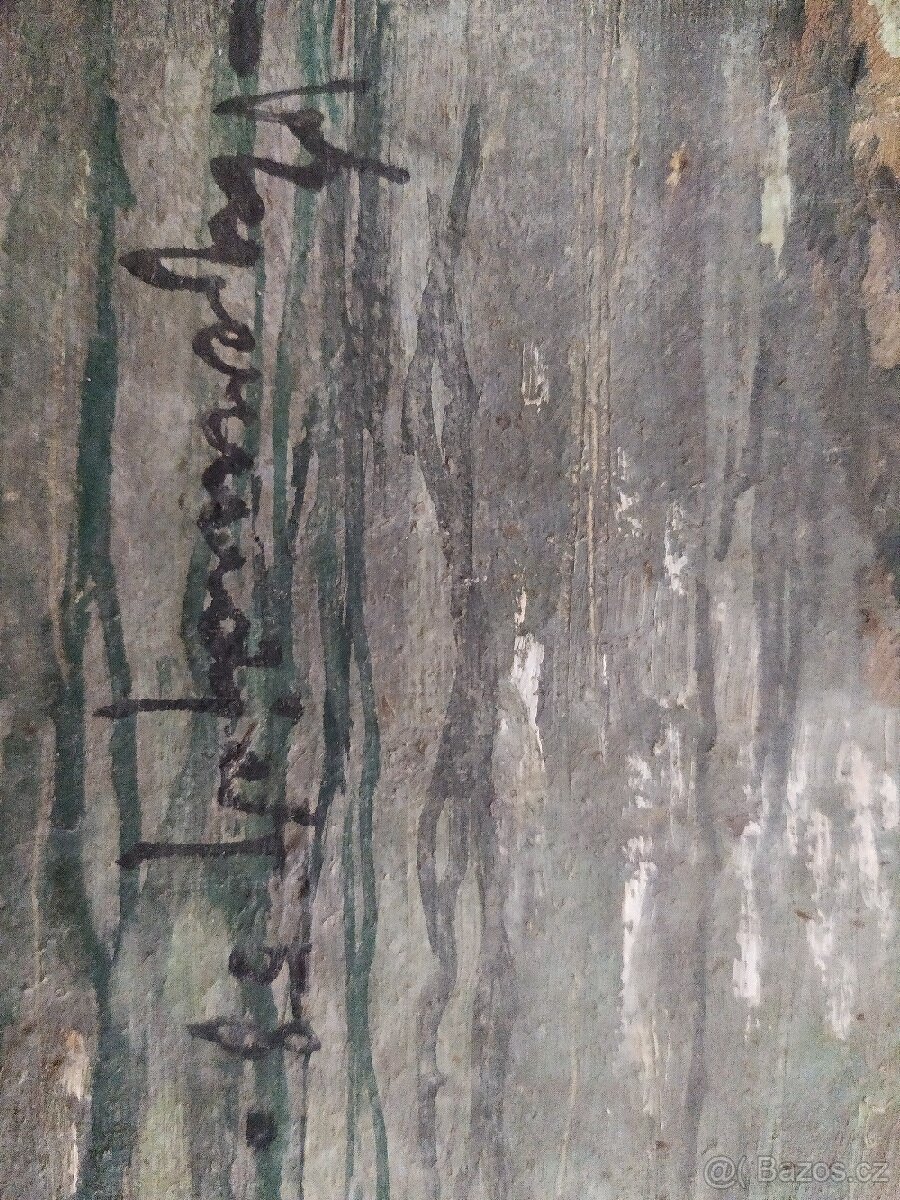 Prodám obraz - Zimní vesnice - 3