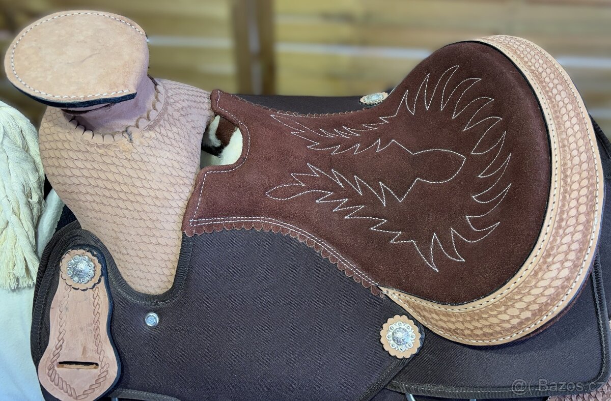 Westernový sedlový komplet 3) hnědý WADE - 3