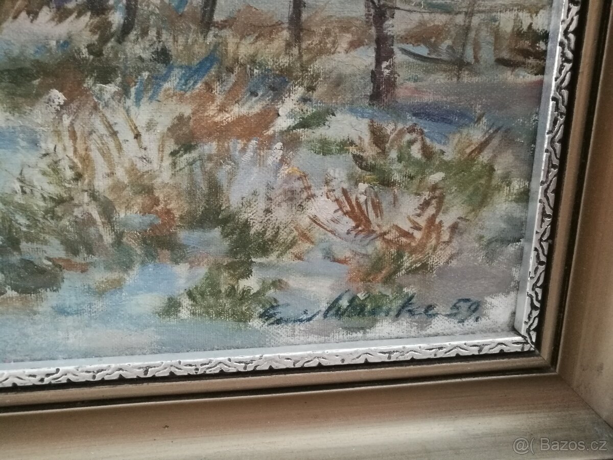 Olej na plátně - Emil Wänke (60,5 x 41 cm) - 3