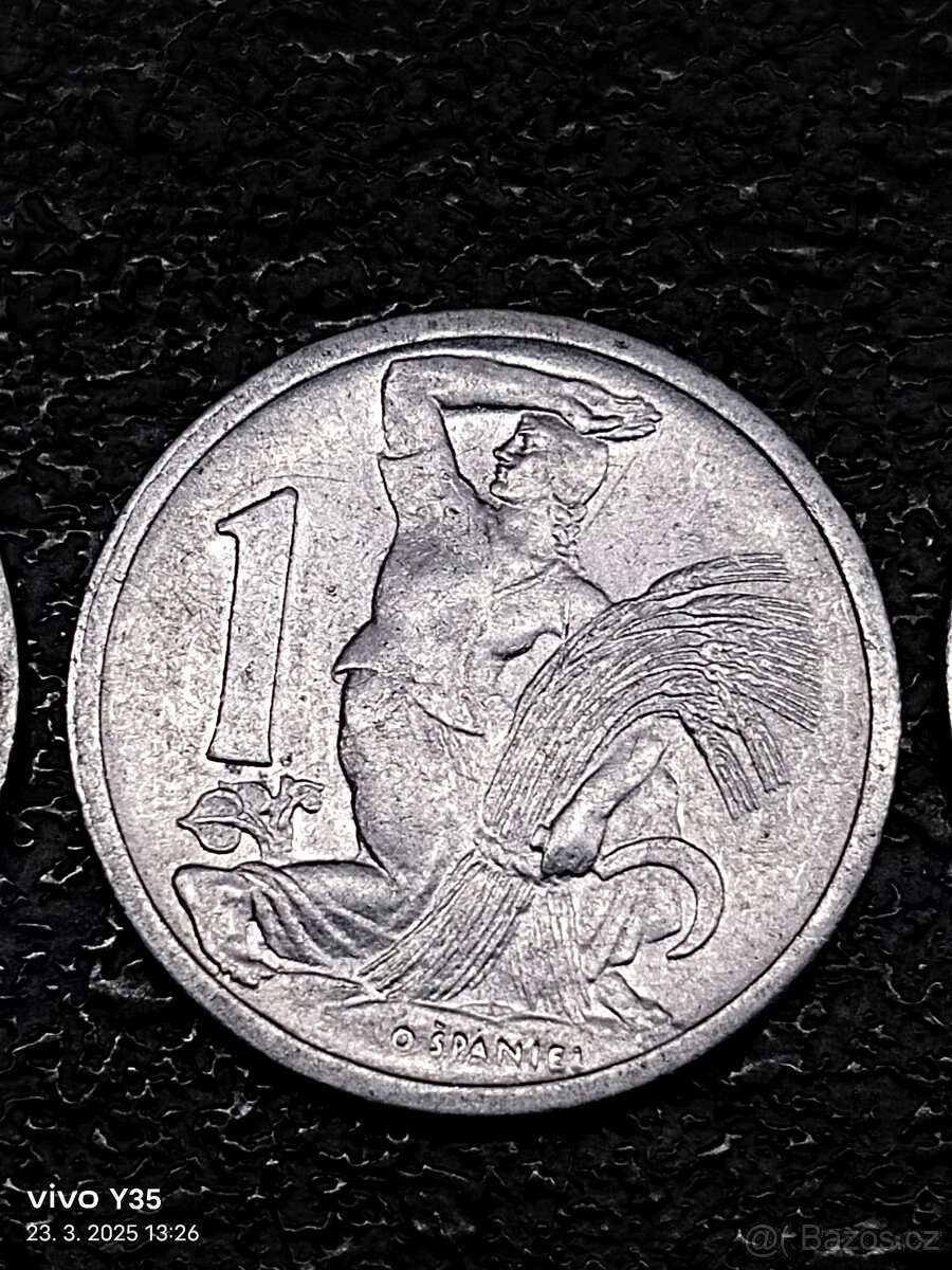 4x 1 koruna Československo 1950 - 1953 R - 3