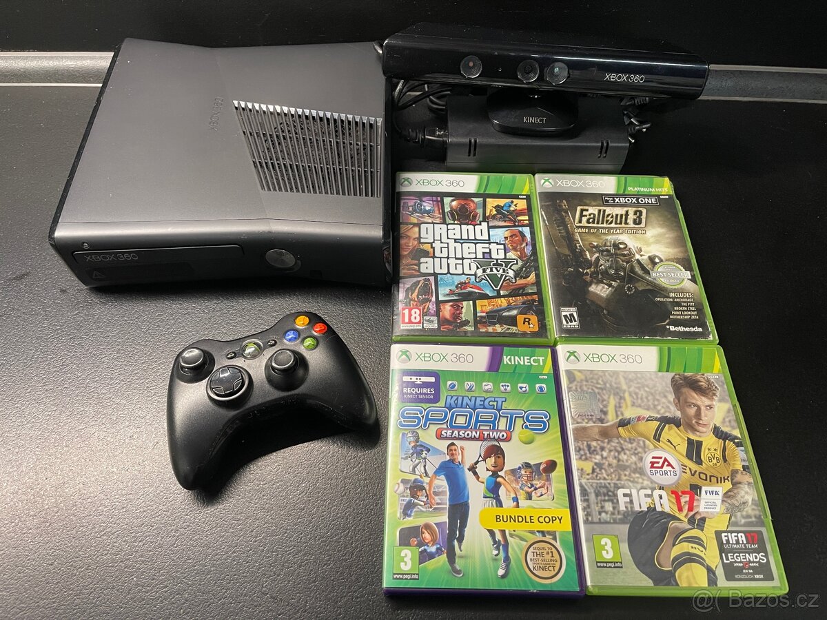 Xbox 360 slim + Kinect + hry - 3