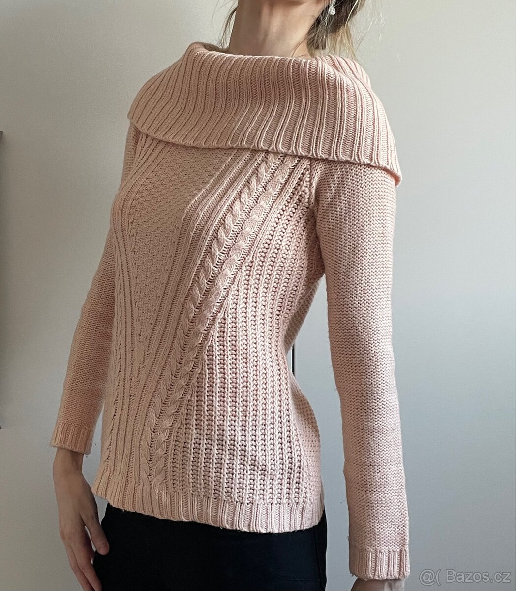 Růžový / Meruňkový svetr zn. Orsay - 3