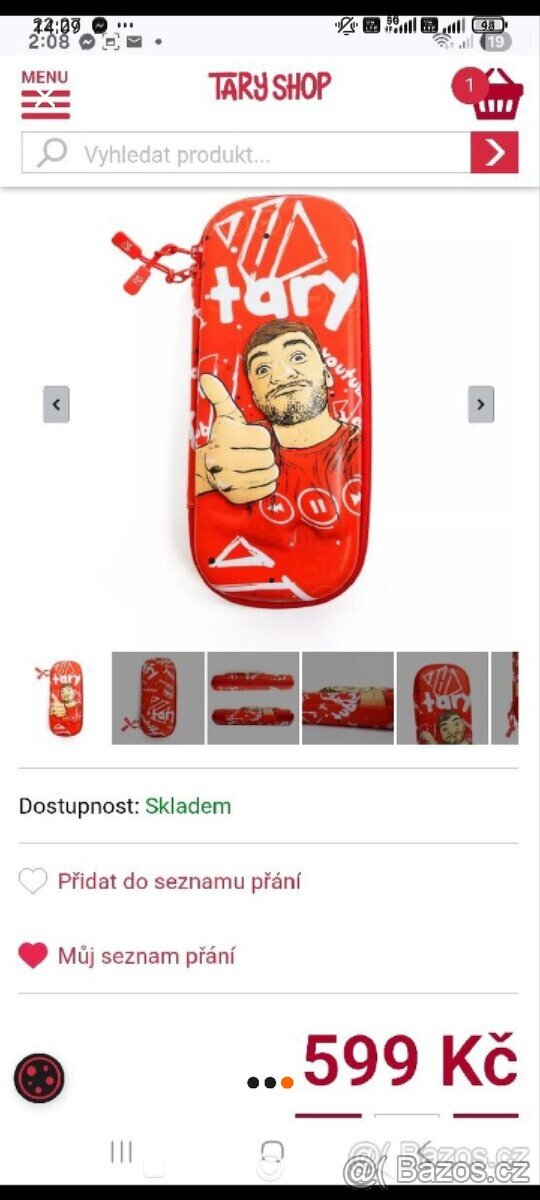 Tary penál 3D pěkný. Poslední 2 nové kusy. - 3