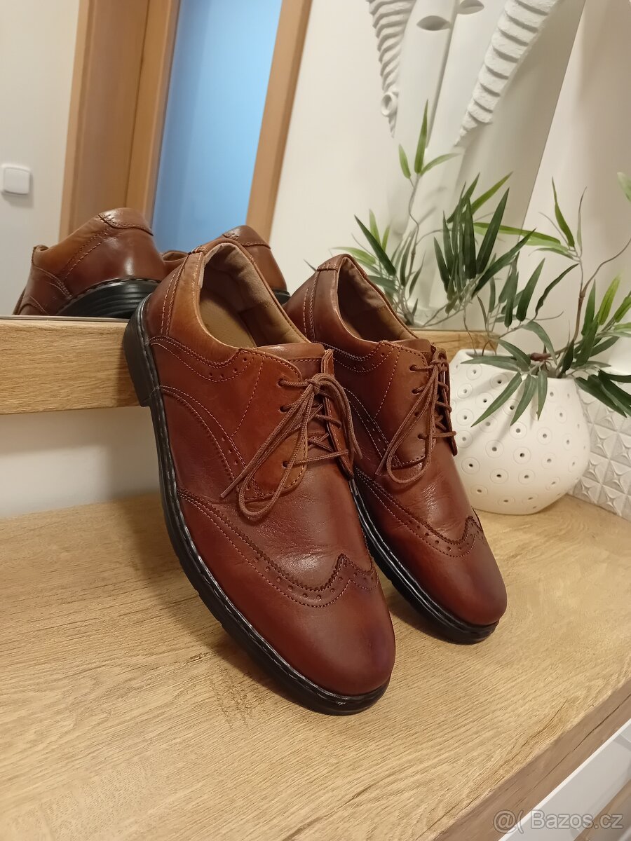 Josef Seibel pánské polobotky vel. 45/46 kožené - 3