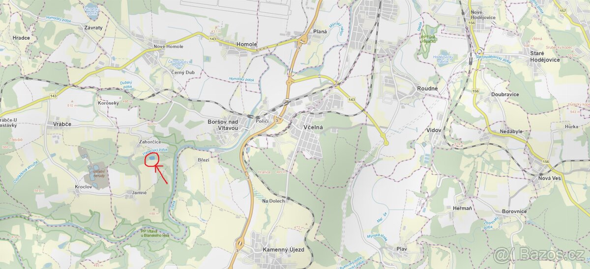 Prodám pozemky v katastrálním území Zahorčice u Vrábče - 3