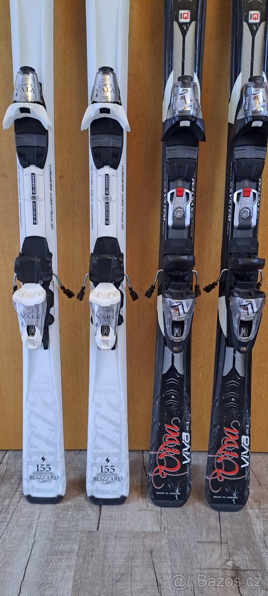 Dámské lyže 153 a 155cm,lyžáky - 3