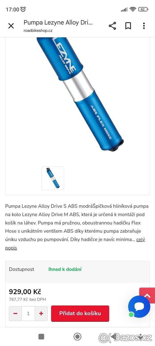 Pumpička LEZYNE alloy drive. - 3