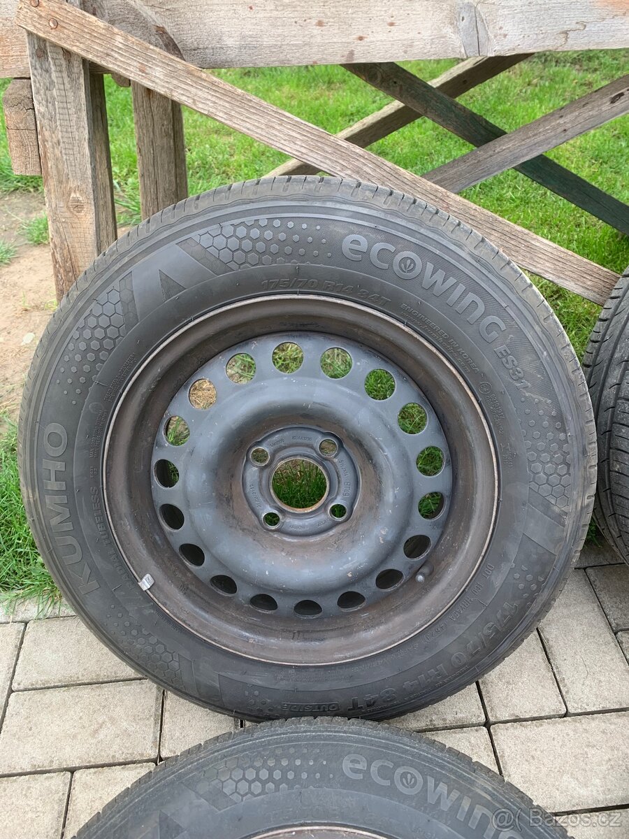 PLECHOVÉ DISKY + PNEUMATIKY -OPEL - 3