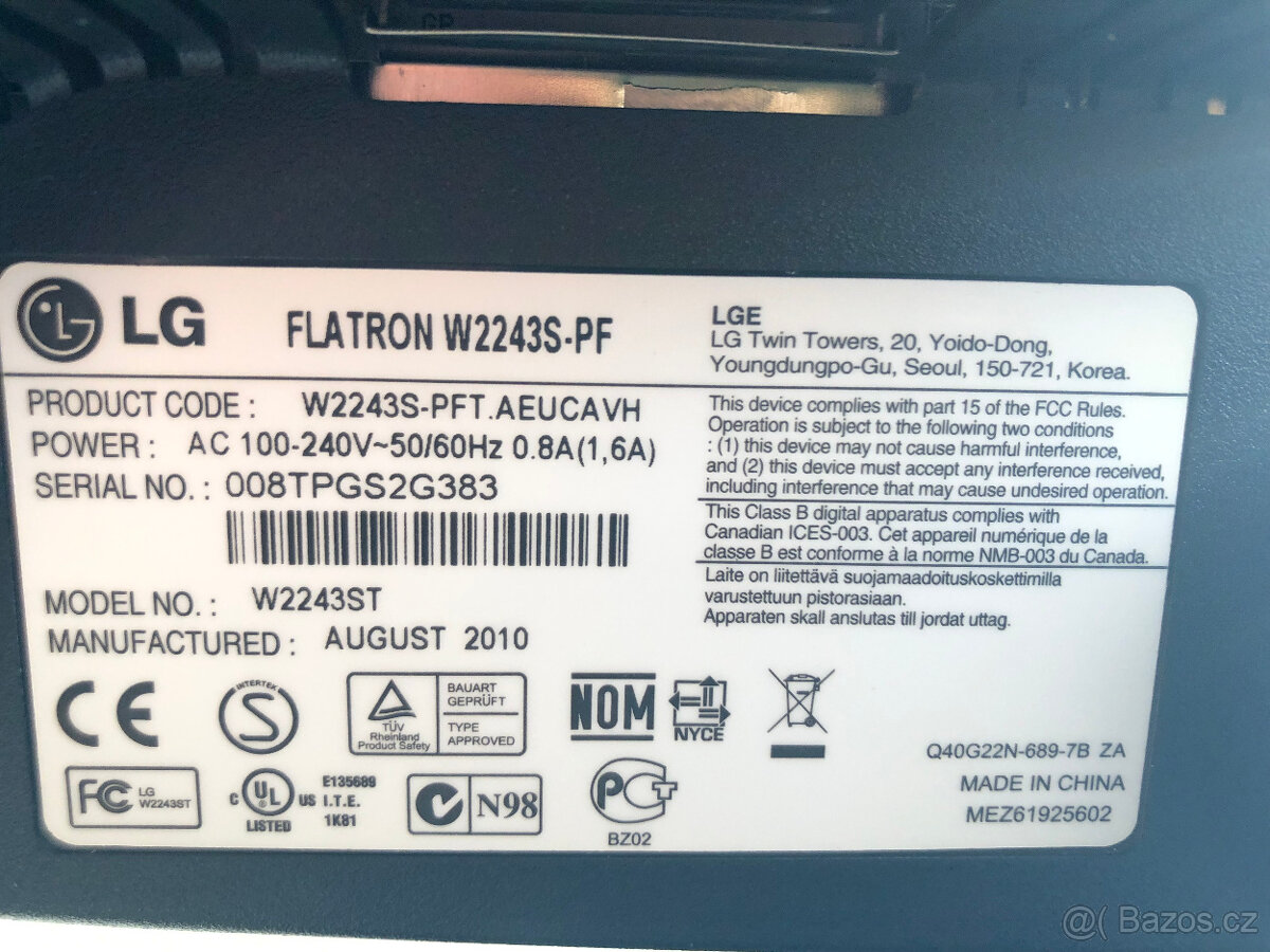 Monitor LG Flatron W2243S-PF - 3