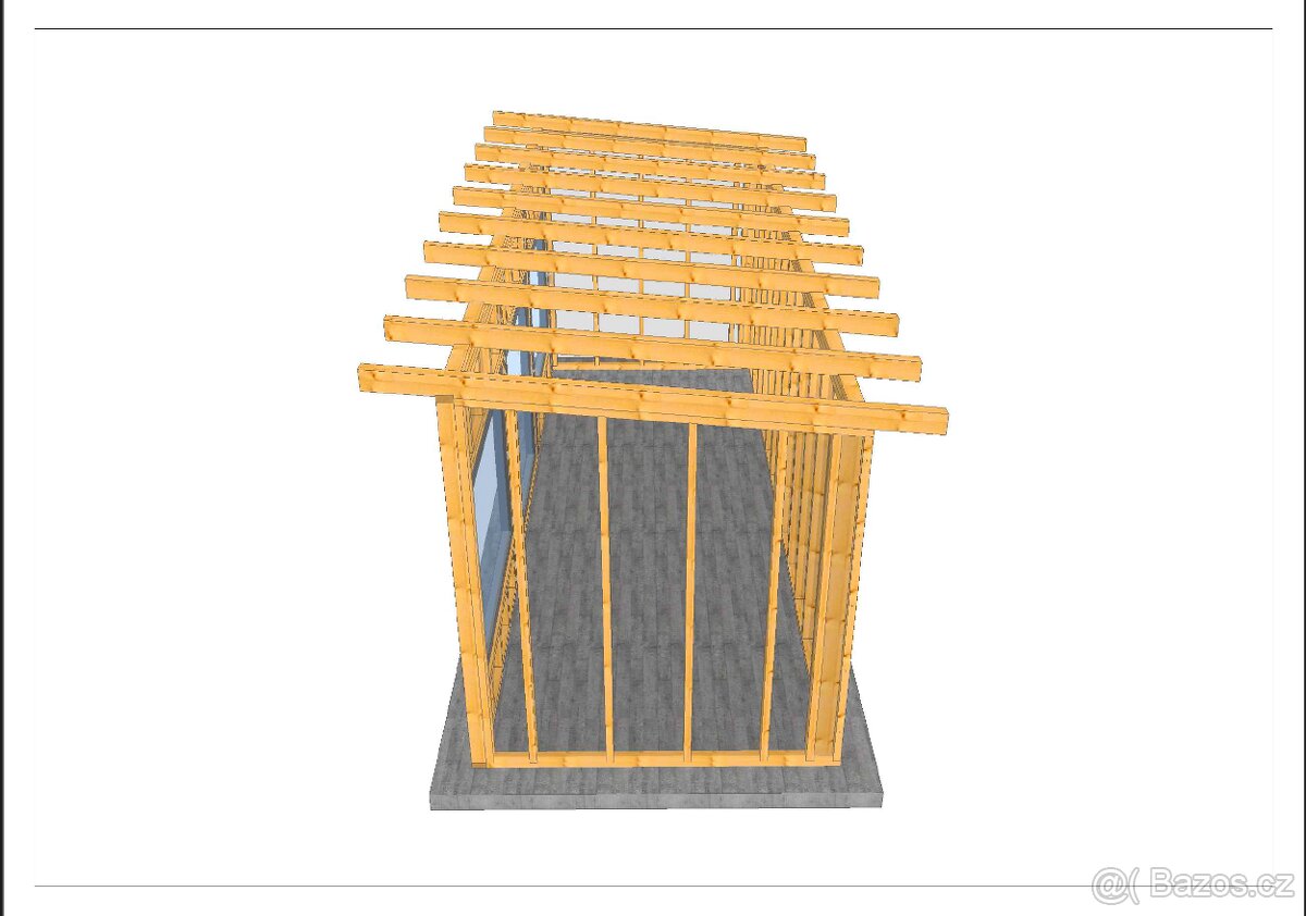 Dřevěná konstrukce-TinyHouse, mobilheim, chata, saunový dům - 3