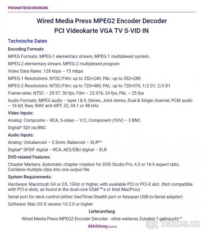 MPEG2 Encoder / Decoder MediaPress - 3