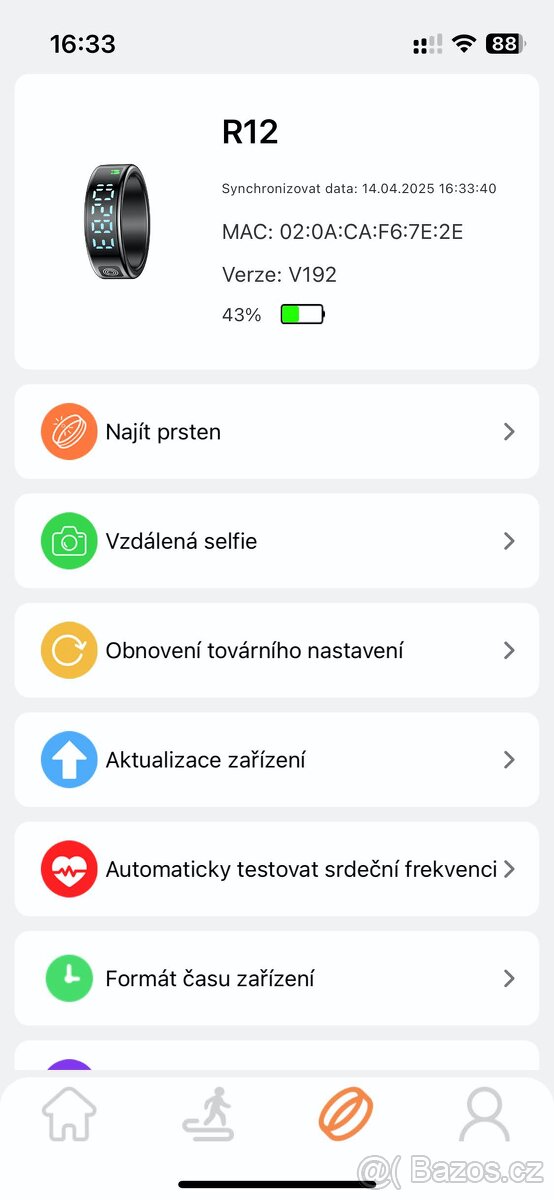 Fitness prsten s displejem a bezdrátovým nabíjením + ZÁRUKA - 3