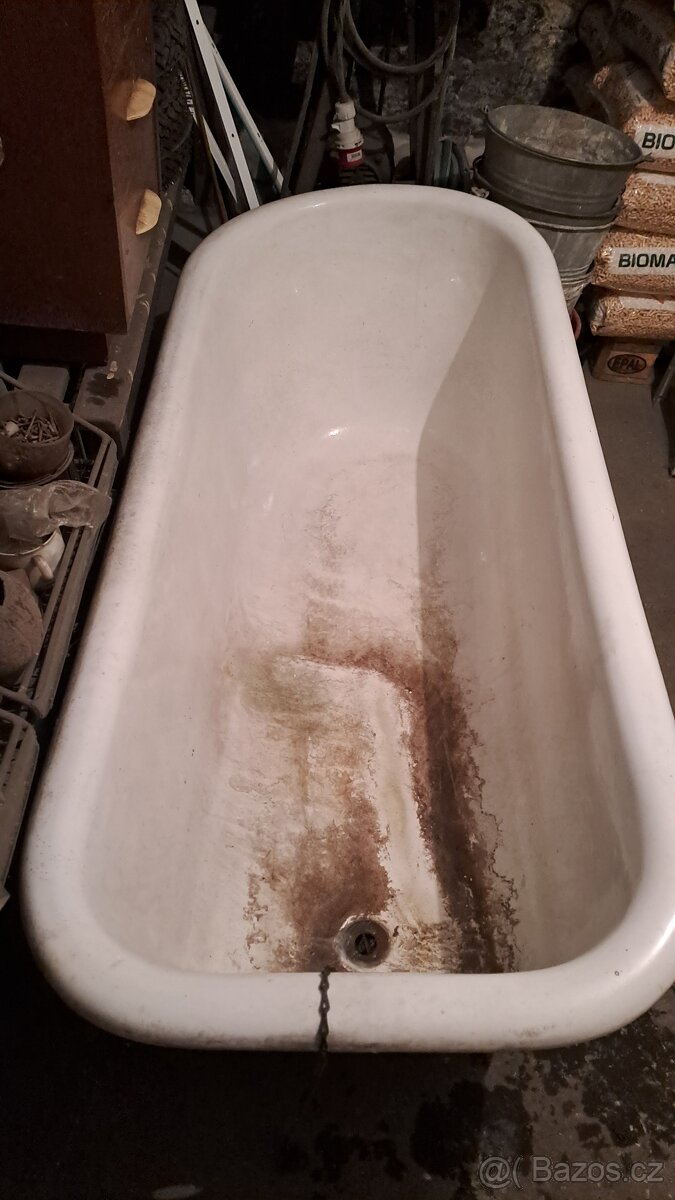 Litinová stará vana zachovalý stav - 3