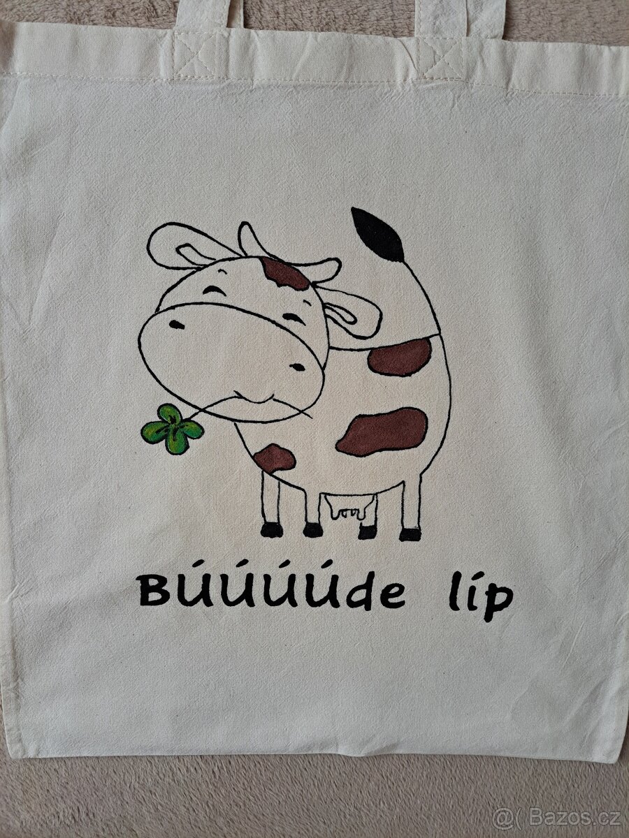 Ručně malovaná plátěná taška - 3