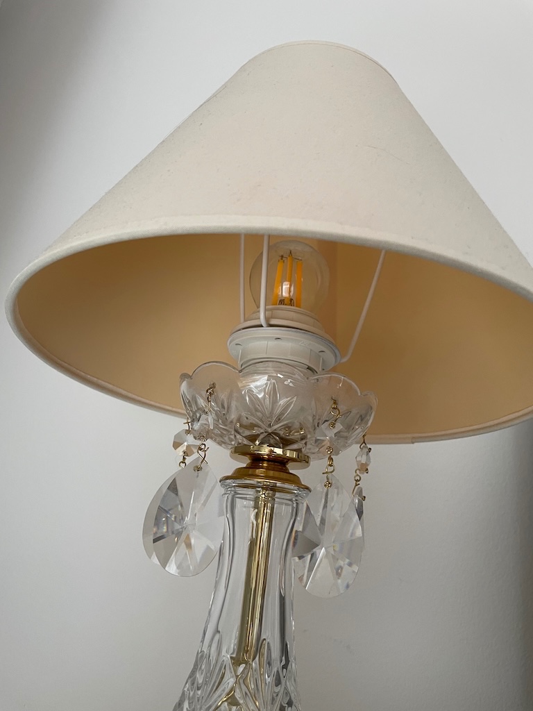 Křišťálová stolní lampa, český výrobce DBK GLASS - 3