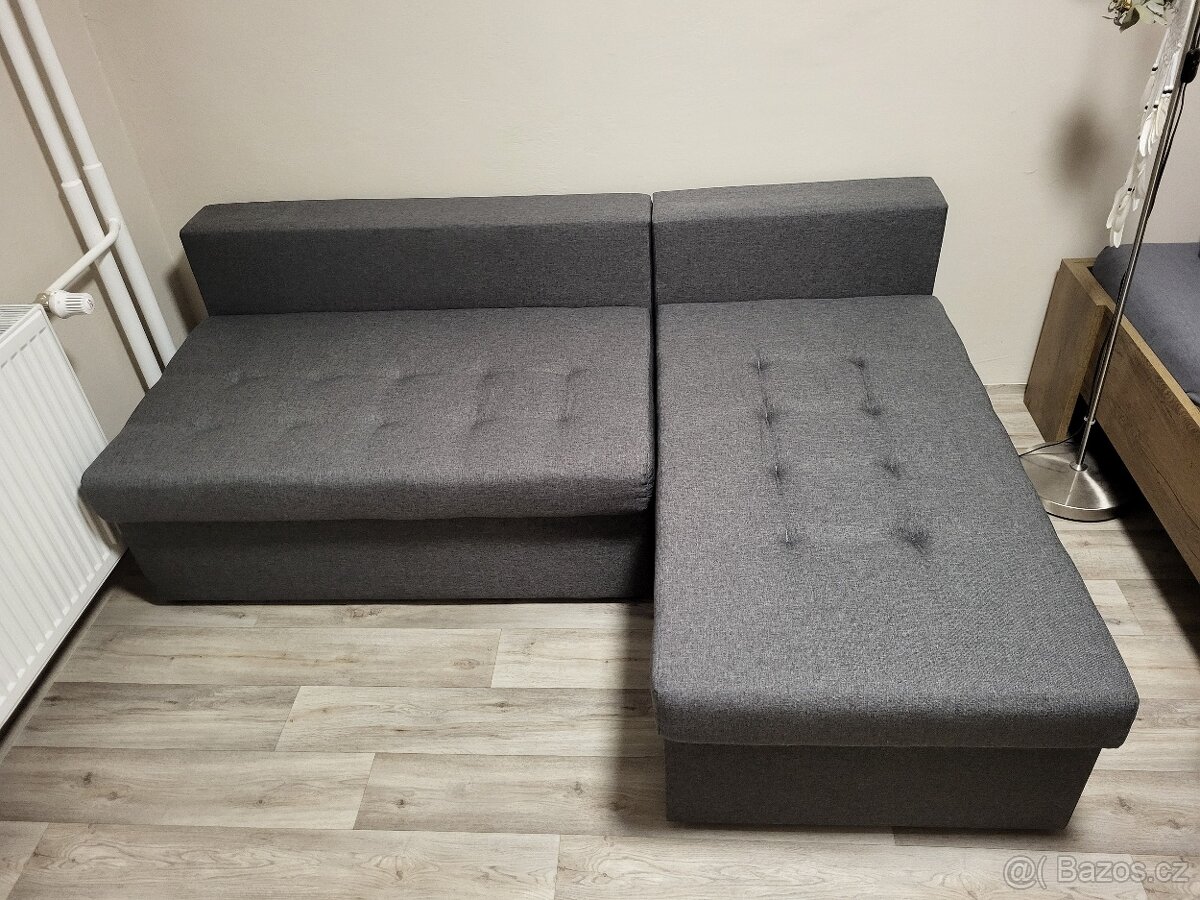 Šedá rozkládací pohovka - 3