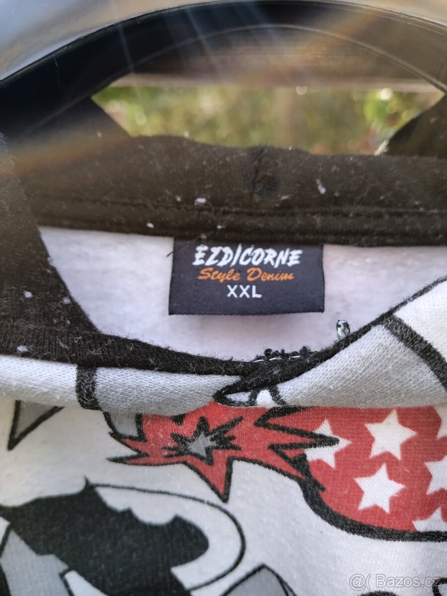 Juniorská mikina chlapecká, vel. XL, bílá-černo-červená - 3