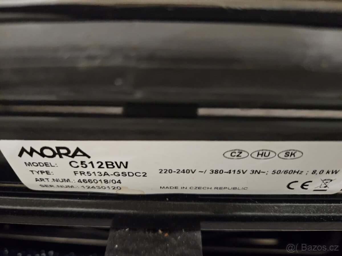 Sporák Mora C 512 BW - 3