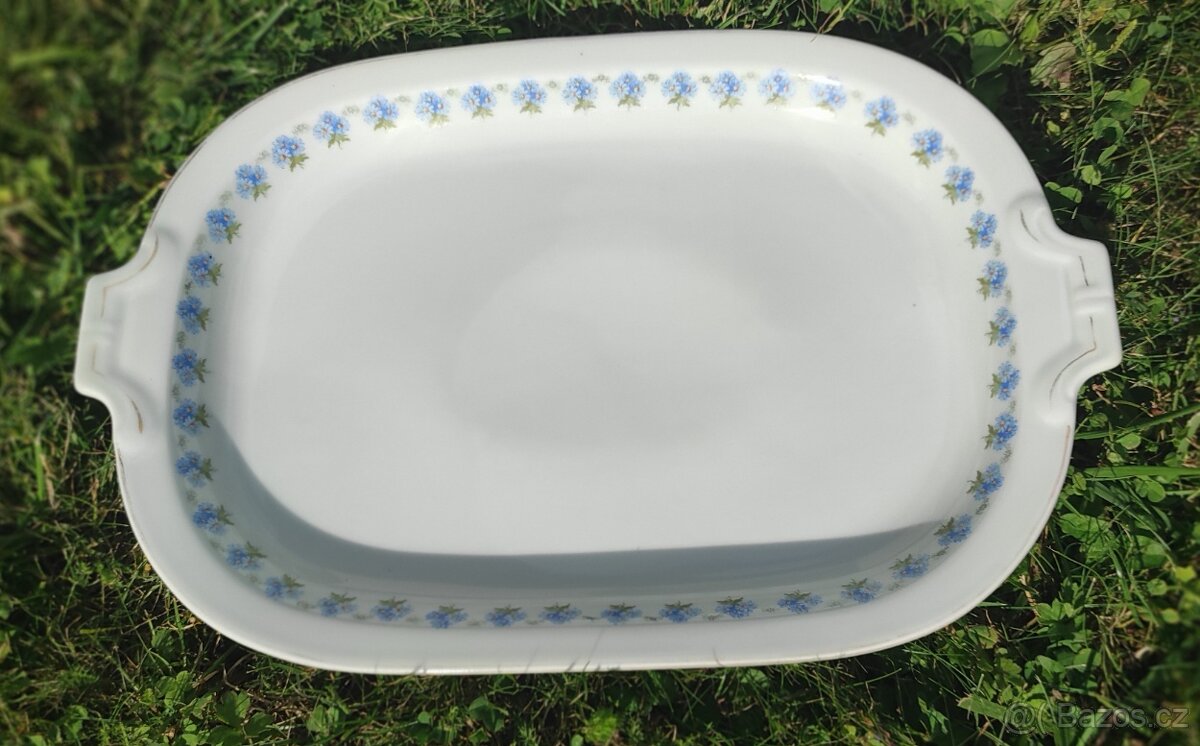 Retro porcelánová mísa, podnos, polévkovou mísu - 3