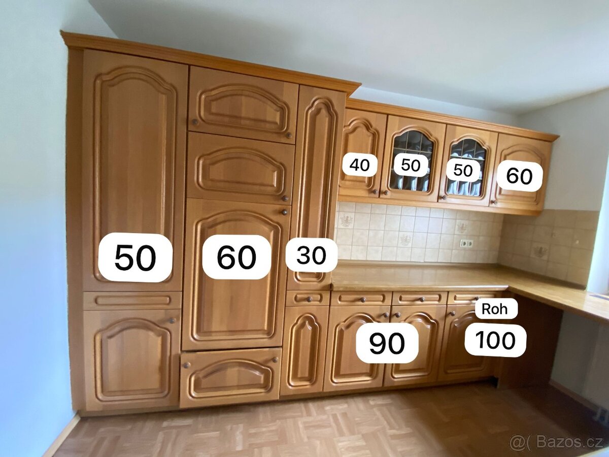 Hnědá kuchyňská linka z Německa se spotřebiči - 3