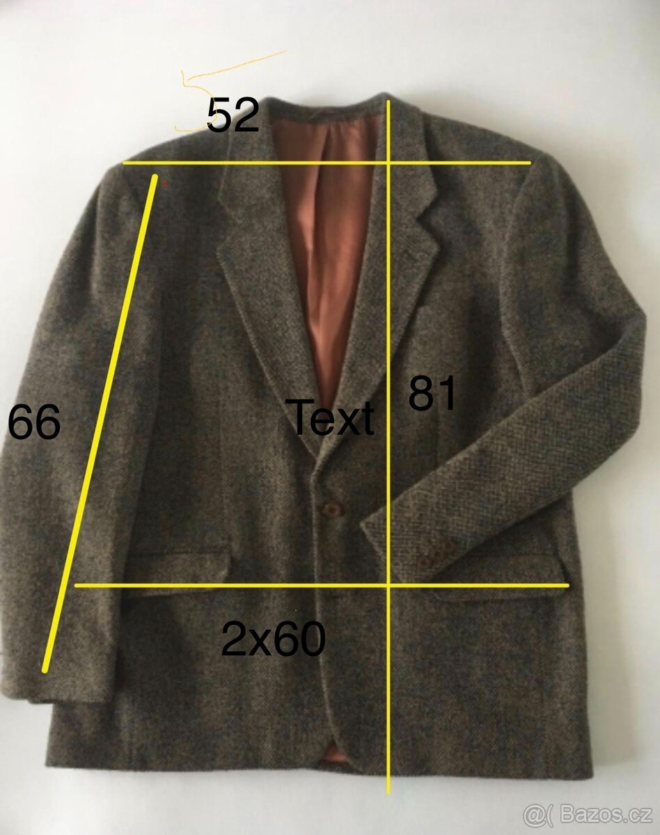 Pánské vlněné sako vel. 56 - 3