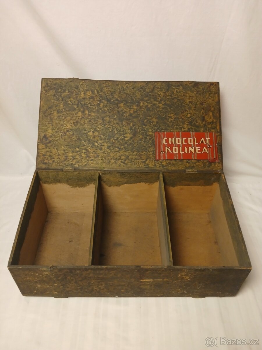 Starožitná reklamní bedna Kolinea - 3