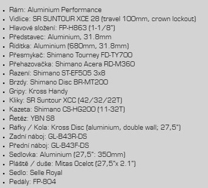KROSS HEXAGON 5.0 27,5" XS/15" - 3