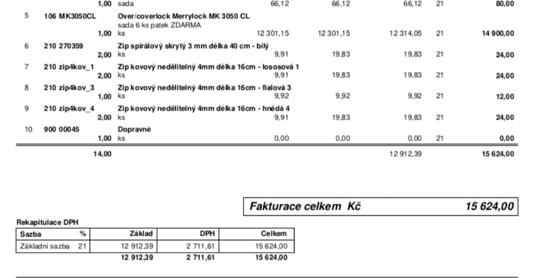 Kombinovaný šicí stroj Merrylock MK 3050 CL - 3